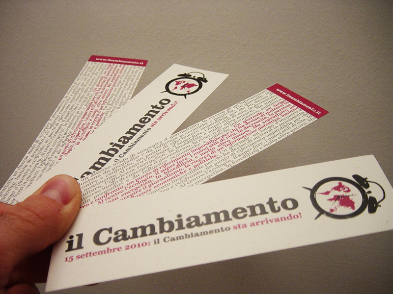 Il Cambiamento, bookmark. 2010