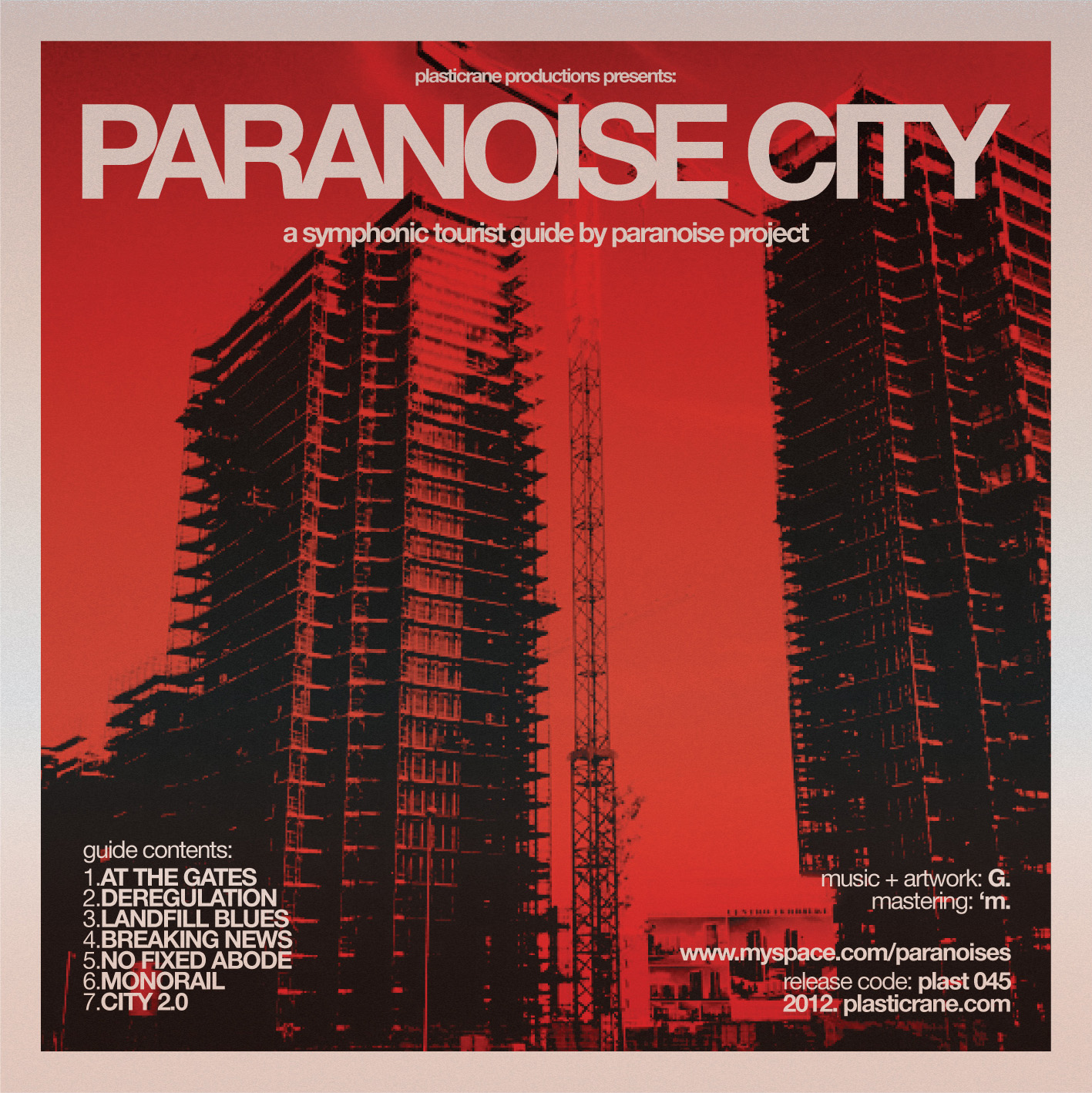 Paranoise Project. Paranoise City (EP). Front Cover. 2013